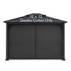 Gazebo Universal Replacement Privacy Curtain - Wonwon Privacy Panel Canopy