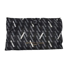 Adrienne Vittadini Travel Hanging Cosmetic Pouch Case, Black/Grey
