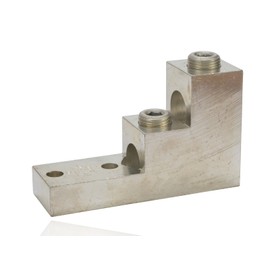 NSI 600T-2 Dual Rated Mechanical Stacked Lug, 600 MCM-2 Wire Range, 13/32" Mouting Hole, 1.5" Width, 2.875" Height, 4.906" Length