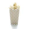 Gold Chevron Popcorn Boxes (12 Pack) - Metallic Zig Zag