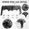 Black Lace Spider Web Mantel Scarf for Halloween – 18