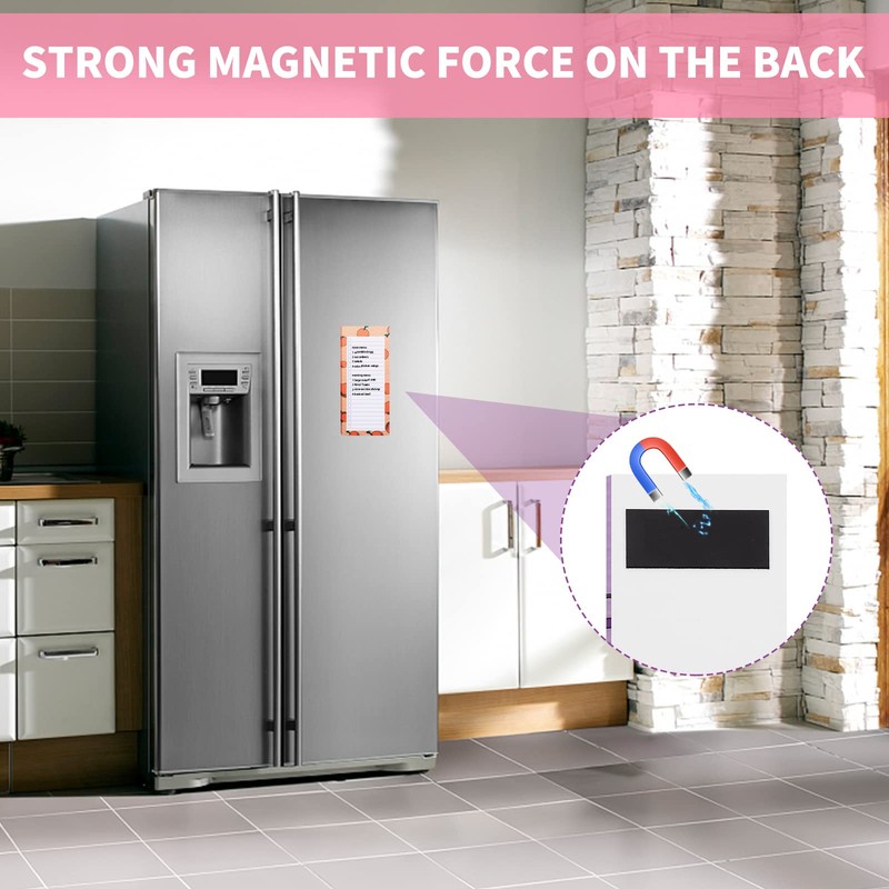 2 Pack Magnetic Shopping List Pad for Fridge, 100 Tear