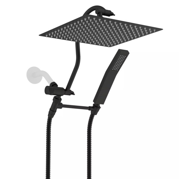 Hibbent 10 Inch All Metal Rainfall Shower Head With Handheld