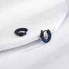 13mm Dragon Hoop Earrings Sterling Silver Black Opal Dragon Huggie