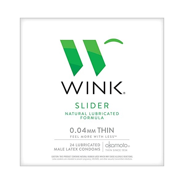 WINK Slider Condoms, 24 count
