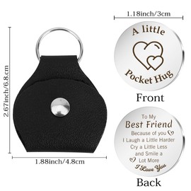 Friendship Gifts for Women, Galentines, Birthday Gifts for Women Friends, Valentines Gifts Pocket Hugs for Friends, Funny Gifts for Friends, Special Friend Gifts, Christmas Presents for Best Friends