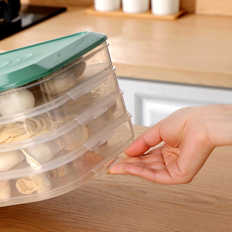 Dumpling Storage Box Multi Layer Excellent Sealing Dumpling Food Container