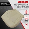 Vigoraze Driver Bottom Leather Replacement Seat Cover Tan Compatible with