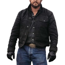 Men’s Cole Hauser TV Series Rip Stone Wheeler Rench Style Stylish Black Cowboy Jacket-Be the Alpha in Your Pack (US, Alpha, 3X-Large, Regular, Regular, BLACK)