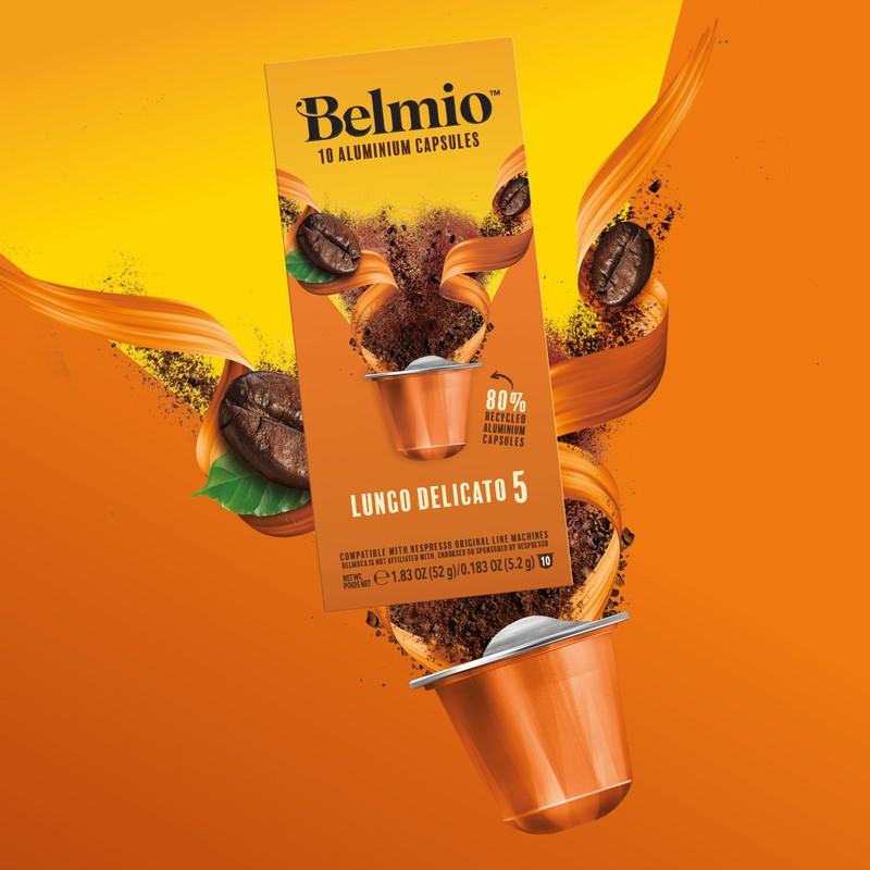 Belmio Lungo Delicato Espresso Coffee Pods – Light Roast –