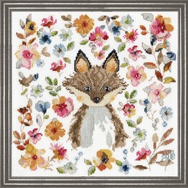 Design Works Crafts Watercolor Fox Counted Cross Stitch Kit