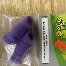 Venom Racing VEN2066pu 1/10th J Exhaust Coupler Purple 2 PCs  RC Vintage