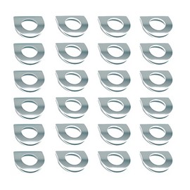 Motorcycle 24Pcs Footpeg Support Bar Spring Washer for Harley Models w/Male Mount-Style Rider/Passenger footpegs, Dyna Touring Softail Sportster. Replace OEM#50912-72. (Chrome#24)