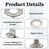 10 Sets Turn Button Fastener Kit with Eyelet Bases, Marine