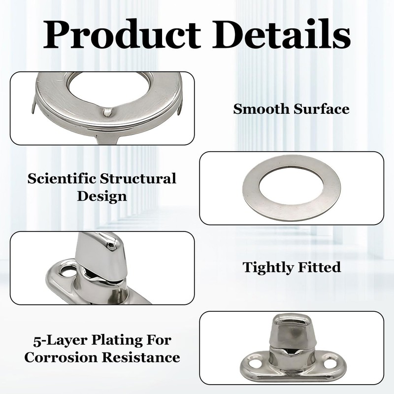10 Sets Turn Button Fastener Kit with Eyelet Bases, Marine