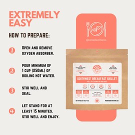 Nomad Nutrition Southwest Breakfast Skillet | Instant Freeze Dried Backpacking & Camping Food | Plant-Based, Non-GMO Hiking Meals with High-Energy, Vegan, Gluten-Free | 56g - 2 Pack