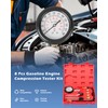 DAYUAN 8pcs Professional Petrol Engine Compression Tester Kit Set for