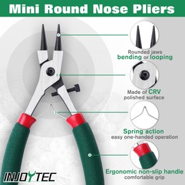 INJOYTEC Mini Round Nose Pliers Wire Looping Pliers Wire Bending Pliers for Bending Shaping Wires Micro Round Pliers for Jewelry Making Beading Repair Supplies and Crafting