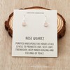 Philip Jones Rose Quartz Drop Earrings with Quote Card
