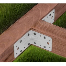 Curved Corner Plate for Beams - Corner Joint Bracket - Beam Support Bracket - Corner Bracket for Porches, Pergolas and Gazebo (Tropicalized, 65 x 85 x 85 x 85 mm)