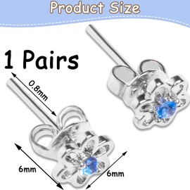 Women 925 Sterling Silver Earring, Hypoallergenic Helix Cartilage Earrings with 3A Cubic Zirconia for Mothers Day Valentines Birthday