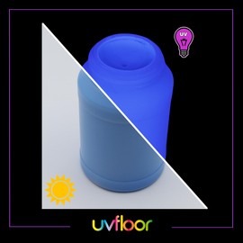 UV Floor - Acrylic Paint - Special Black Light and Ultraviolet - Bright - Flowing and Highly Pigmented - Neon Colours - Neon Blue - 250 ml