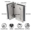 Cokritsm 2Pack Silver Glass Shower Door Hinges 180 Degrees Door
