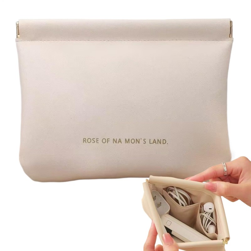 Earbuds Case, Closure Soft Elastic Snap Spring Pouch, Compact Storage