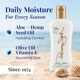 Panama Jack Aloe Moisturizer Lotion - After Sun Daily Skincare, Contains Aloe, Cocoa Butter, Olive Oils with Vitamin E, 8 FL OZ (Pack of 2)