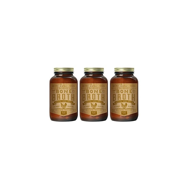 Epic Artisanal Bone Broth, Homestyle Savory Chicken, 14 oz. (3
