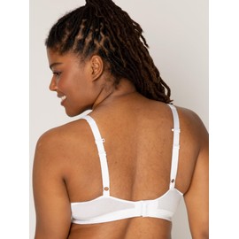 Fruit of the Loom Women's Wirefree Cotton Bralette, Black Hue/White/Sand