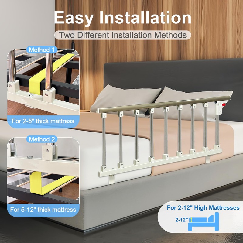 Bed Side Rails Guard for Elderly Adults Seniors Assist Rail