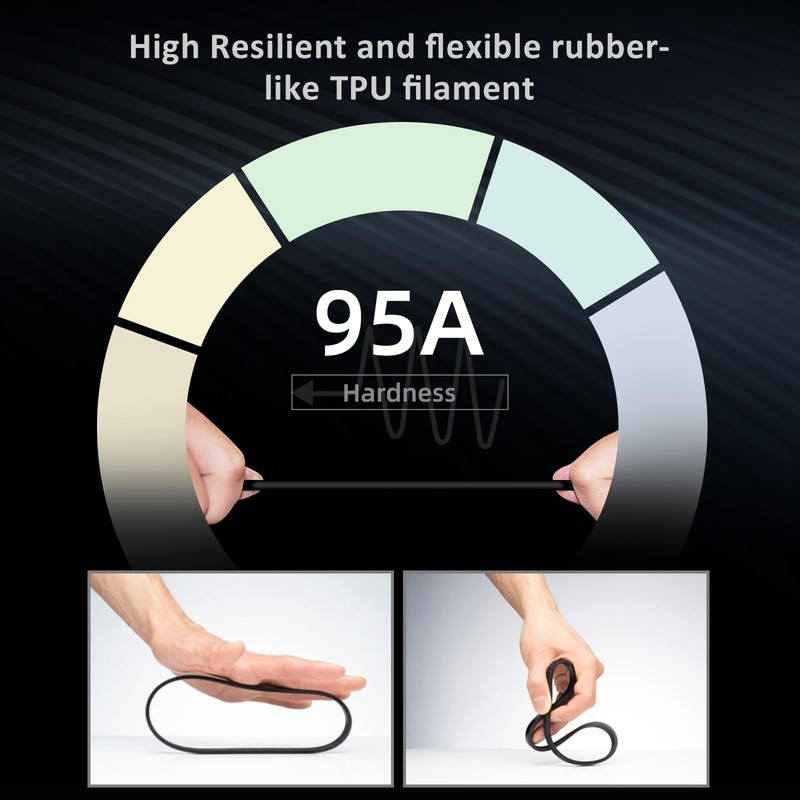 XZN XZN TPU Filament 1.75mm 95A Soft Flexible 3D Printer