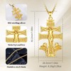 Exltoy Mens Cross Necklaces Gold - 18k Gold Plated cruz