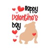 Happy Valentine's Day Pet Dog Wall Decal for Decor Valentine