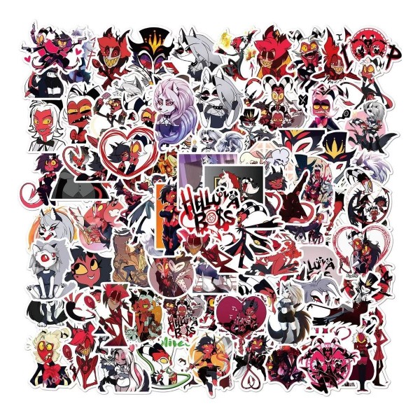 Helluva Boss 50 Calcomanias Stickers Contra Agua Anime Manga