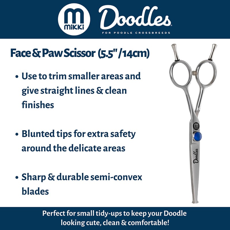 Mikki Doodle Dog Puppy Face and Paw Scissors Sharp and