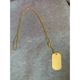 Vintage Order of Eastern Star OES Gold Star with Letters Dog Tag Tall NEW