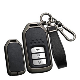 TECART Honda Dedicated Key Case, Key Cover, Key Holder, Compatible with Honda Freed, New Odyssey, Step Wagon, New Fit, Cr-z Cr-V, Vezel, Smart Key Case, Luxury, Black