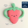 Itzy Ritzy Strawberry-Shaped Baby Teether with Handles; Silicone Teether for