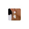 Chunky Gold Baroque Pearl Dangle Earrings for Women Vintage Pearl