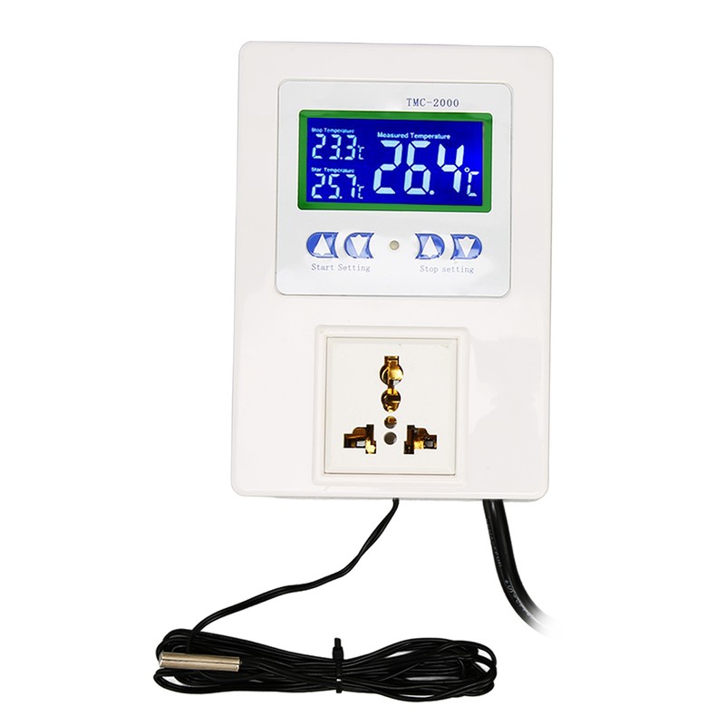 Digital Temperature Controller LCD Display Heating Cooling Thermostat Controller for