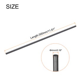 QUARKZMAN Carbon Fibre Rod, 4 mm x 300 mm Carbon Fibre Rod for RC Aircraft DIY Crafts Dragon Wing Tube Quadcopter Arm Repair Pack of 4