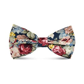 JESLANG Men's Cotton Bowties Printed Floral Neck Bow Tie