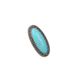 LRGKMCWTOB Vintage Diamond Court Crown Pattern Turquoise Ring Natural Bohemia Turquoise Jewelry Turquoise Moonstone Ring Sterling Silver 925 Genuine Gemstones Adjustable Opening