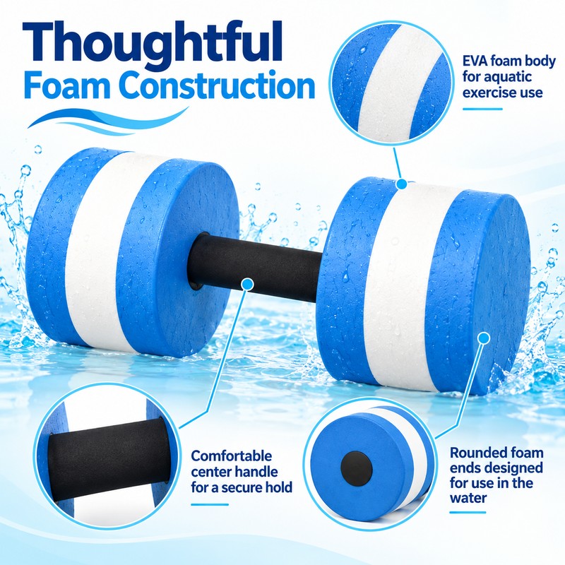 Floating EVA Water Dumbbell for Pool Exercise – Aquatic Resistance