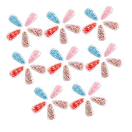 Baluue 40pcs Transparent Pvc Quicksand Hair Clips Drop-shaped Diy Materials for Women and Girls for Crafting Unique Hair Accessories for School and Parties