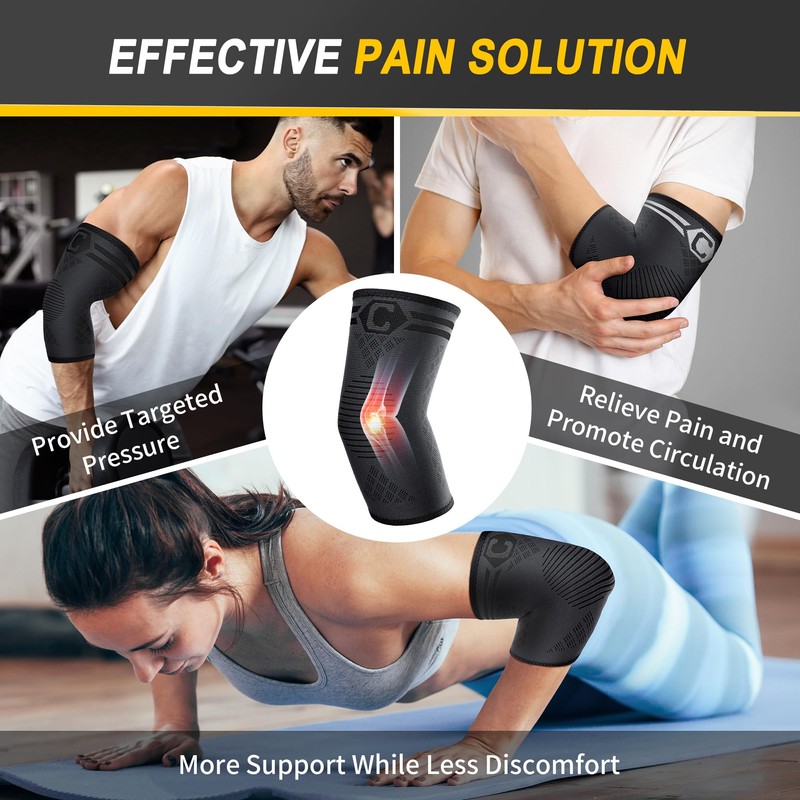 CAMBIVO Tutore Epicondilite Gomito, Supporto a Compressione per Tendinite