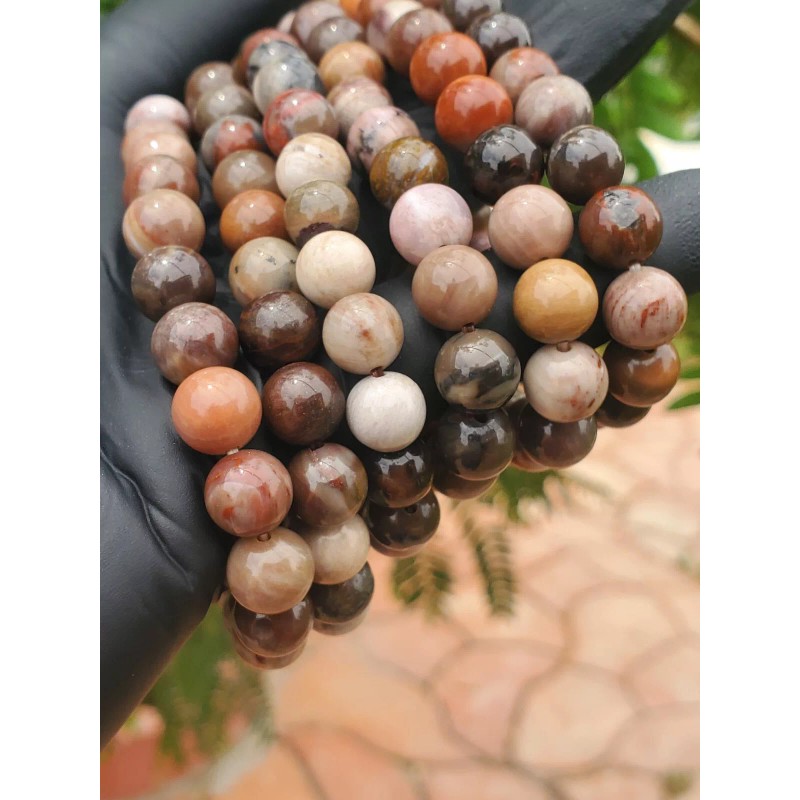 Crystals in Nature Polychrome Jasper Bead Bracelet (8mm) Natural Crystal
