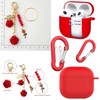 Case for Airpods 4 case Case with Cute Keychain, Silicone